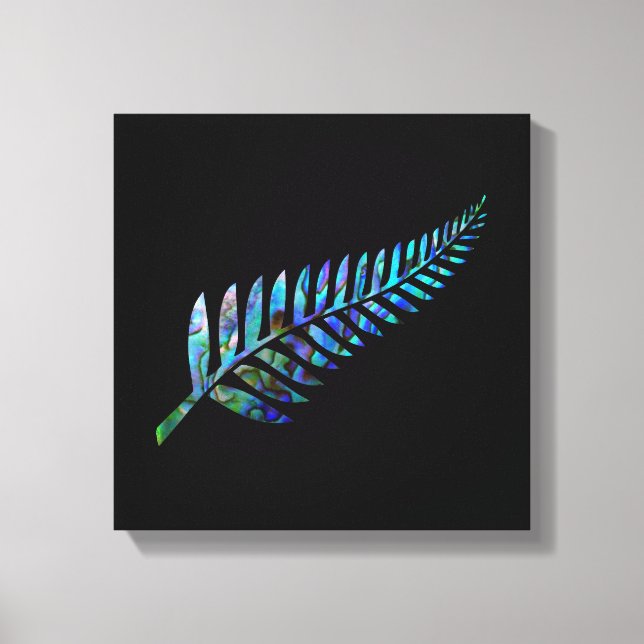 NEW ZEALAND FERN EINFACHE PAUA LEINWANDDRUCK (Vorderseite)
