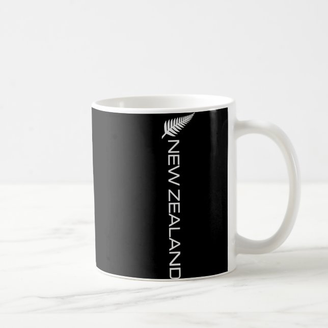 New Zealand Fern Flag Athletic Srts Vertical Style Kaffeetasse (Rechts)