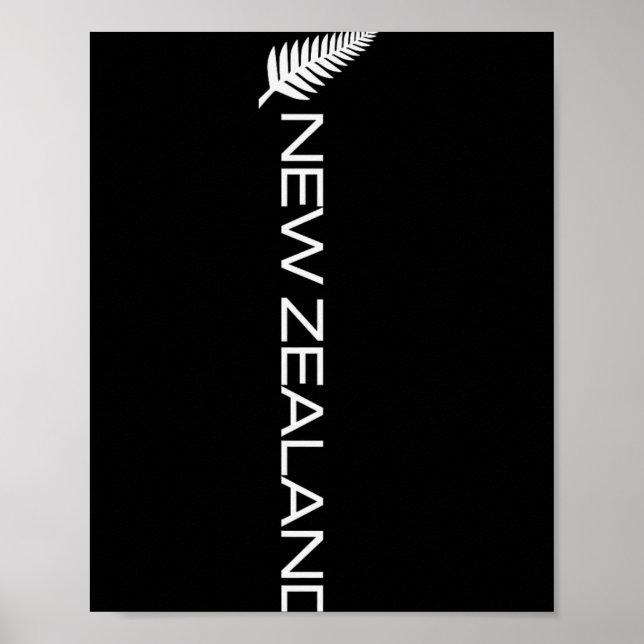 New Zealand Fern Flag Athletic Srts Vertical Style Poster (Vorne)