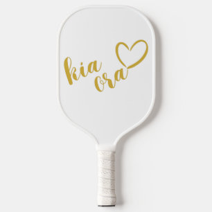 NEW ZEALAND KIA ORA MAORI GOLD SCRIPT NAME NZ PICKLEBALL SCHLÄGER