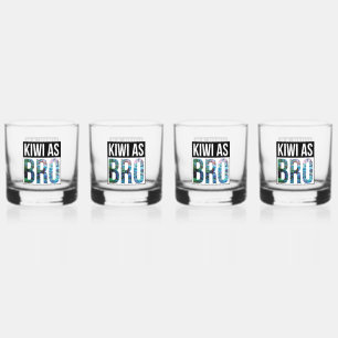 NEW ZEALAND KIWI ALS BRO-GRILLEN WHISKYGLAS