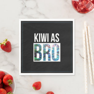 NEW ZEALAND KIWI ALS BRO PAUA NAPKIN SERVIETTE