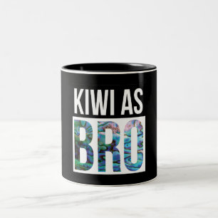 NEW ZEALAND KIWI ALS BRO PAUA ZWEIFARBIGE TASSE