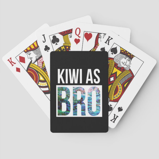 NEW ZEALAND KIWI ALS BRO SPIELKARTEN (Rückseite)