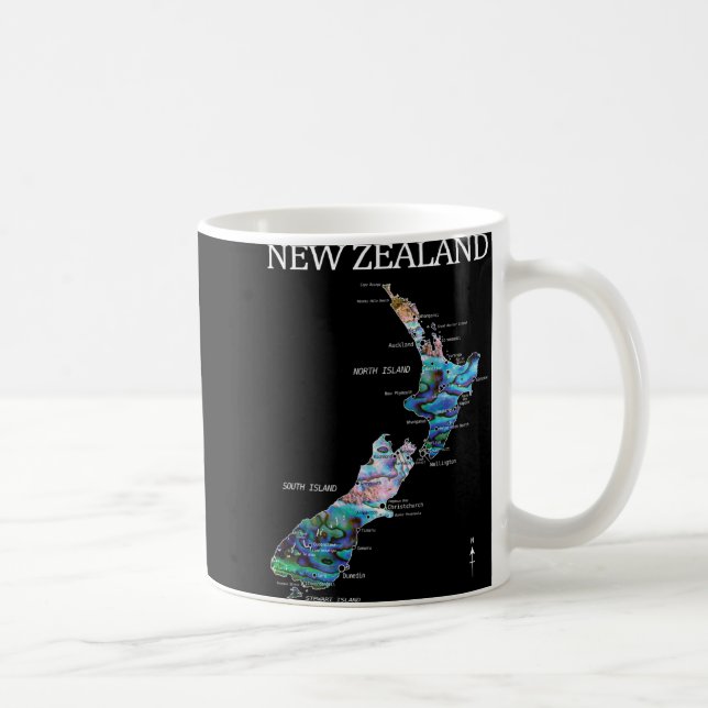 New Zealand Kiwi Detailed Map  Kaffeetasse (Rechts)
