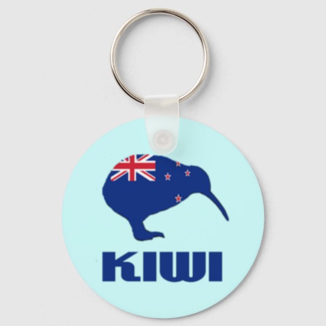 New Zealand Kiwi Keychain Flag Schlüsselanhänger (Vorderseite)