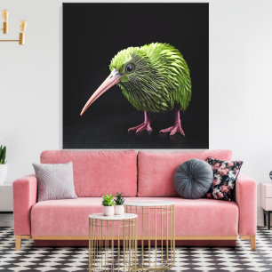 New Zealand Kiwi Leinwand Art Print