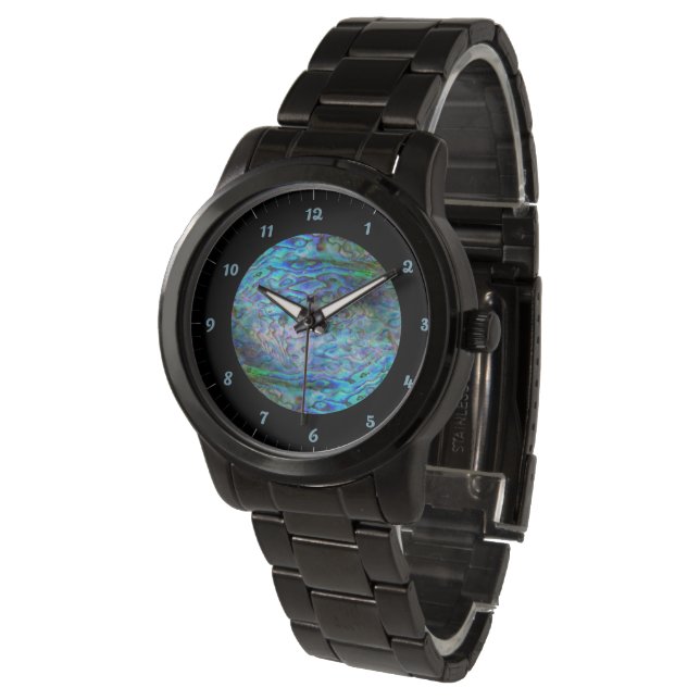NEW ZEALAND KIWI PAUA ARMBANDUHR (Schrägansicht)