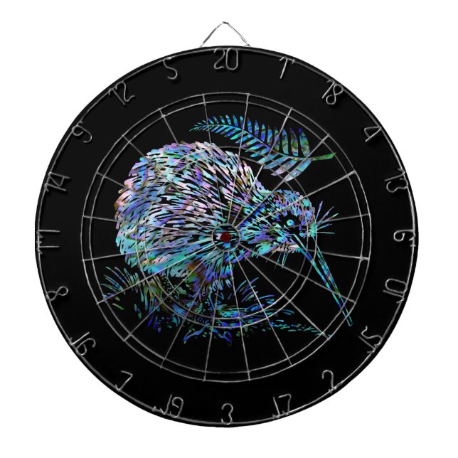 NEW ZEALAND KIWI PAUA DARTBOARD DARTSCHEIBE (vorne)