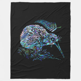 NEW ZEALAND KIWI UND FERN PAUA FLEECEDECKE