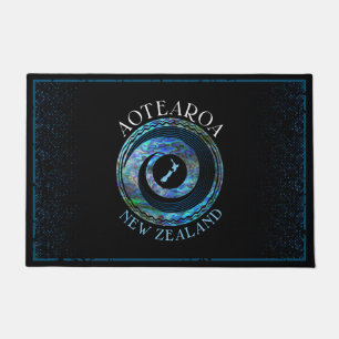 NEW ZEALAND KORU RINGS PAUA DOORMAT FUßMATTE