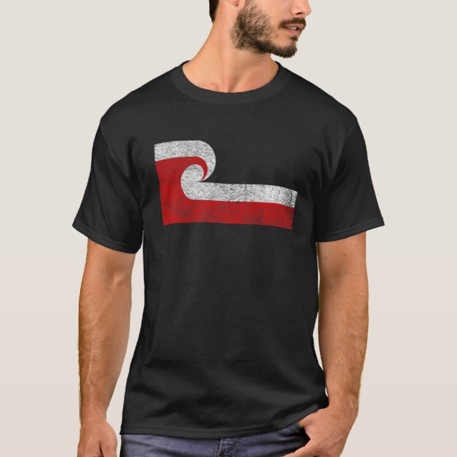 NEW ZEALAND MAORI FLAG TINO RANGATIRATANGA T-Shirt (Vorderseite)