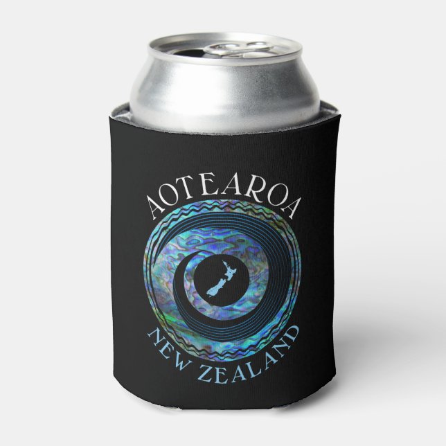 NEW ZEALAND MAP KORU PAUA KANN COOLER DOSENKÜHLER (Kanne Vorderseite)