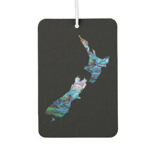 NEW ZEALAND MAP PAUA AUTOLUFTERFRISCHER