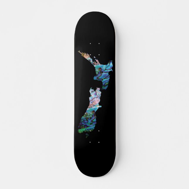 NEW ZEALAND MAP PAUA SKATEBOARD (Vorne)