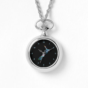 NEW ZEALAND MAP PAUA WATCH ARMBANDUHR
