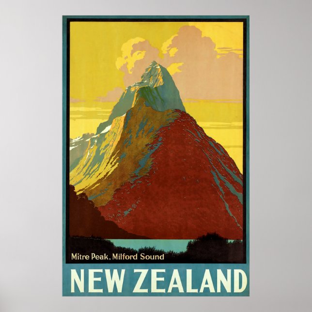 New Zealand ~ Mitre Peak Poster (Vorne)