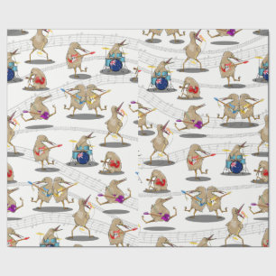 New Zealand Music Pattern Geschenkpapier