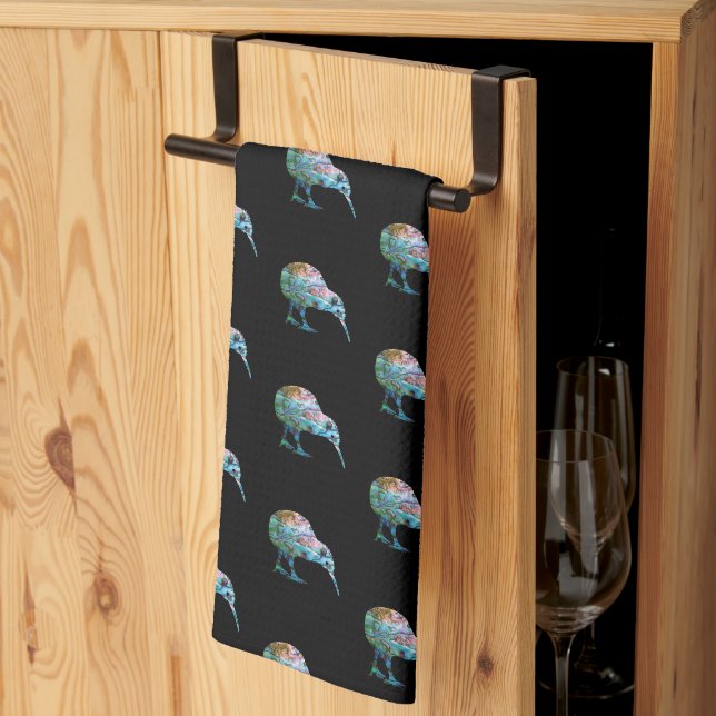 NEW ZEALAND PAUA KIWI TEA TOWEL GESCHIRRTUCH (Drittel gefaltet)