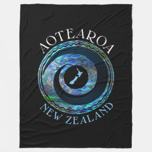 NEW ZEALAND PAUA KORU RINGS FLEECEDECKE