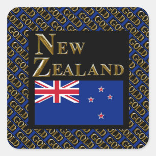 NEW ZEALAND QUADRATISCHER AUFKLEBER