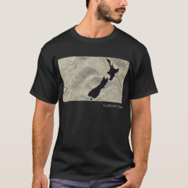 NEW ZEALAND SAND STRAND SCHWARZ AOTEAROA KIWI CUST T-Shirt