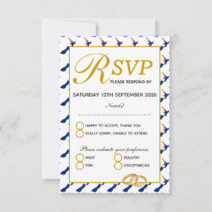 NEW ZEALAND - UAWG-Antwortkarte für Hochzeitsfeier RSVP Karte