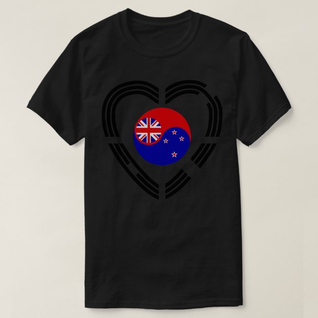 New Zealander Multinational Patriot Flag Er T-Shirt (Design vorne)