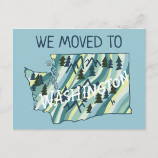 NEW ZUHAUSE ADDRESS Washington Staat Illustrierte Postkarte