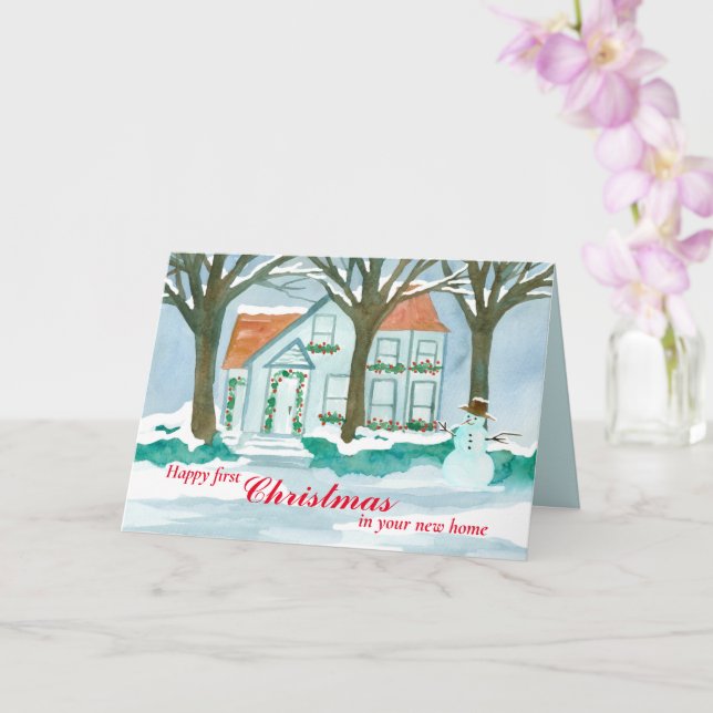 New Zuhause Happy Christmas Real Anwesen Karte (Orchidee)