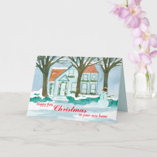 New Zuhause Happy Christmas Real Anwesen Karte