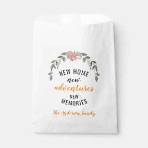 New Zuhause New Adventure Neue Erinnerungen Erwärm Geschenktütchen