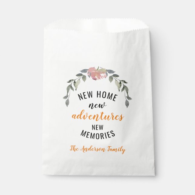 New Zuhause New Adventure Neue Erinnerungen Erwärm Geschenktütchen (Vorderseite)