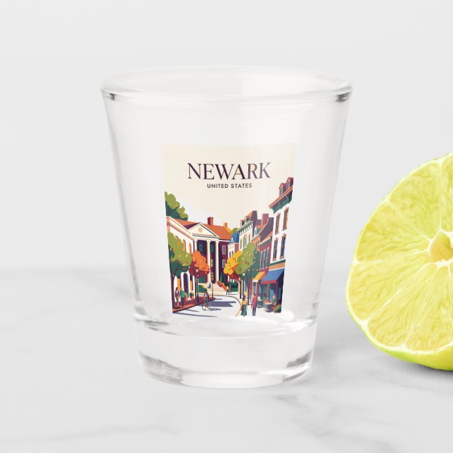 Newark Delaware Schnapsglas (Vorderseite)