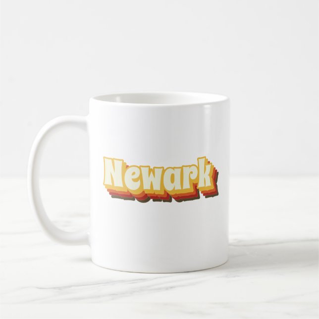 Newark Retro Vintager Text Kaffeetasse (Links)