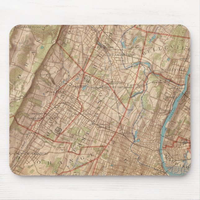 Newark und Elizabeth, New Jersey Mousepad (Vorne)