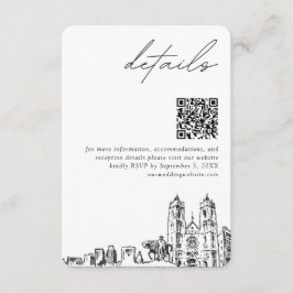 Newark Wedding Modern Details QR Code Begleitkarte