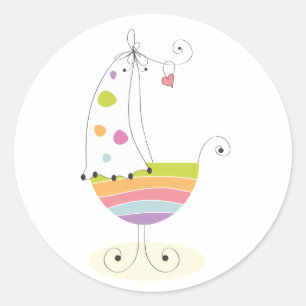Newborn Crib Runder Aufkleber