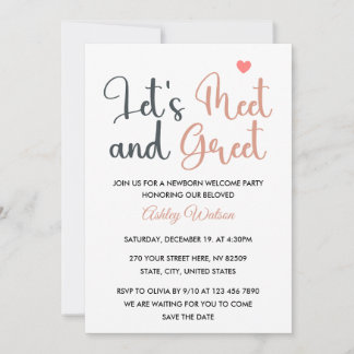 Newborn Meet & Greet Baby Welcome Party Einladung