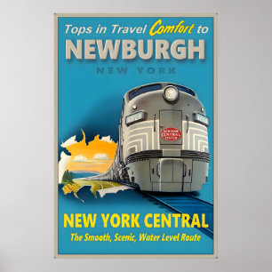Newburgh New York Central Railroad Spitzen im Reis Poster