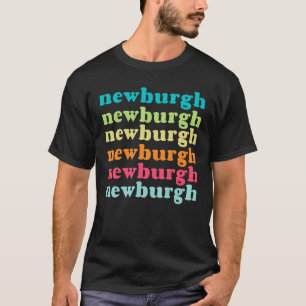 Newburgh New York NY farbenfrohe Wiederholungstext T-Shirt