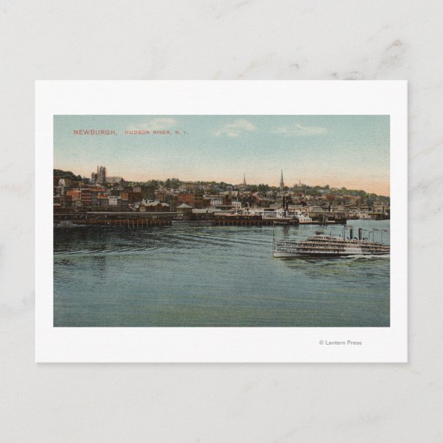 Newburgh, NY - Aussicht auf den Hudson River Postkarte (Vorderseite)