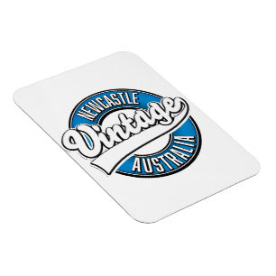 Newcastle Australien Vintage-Style-Logo Magnet