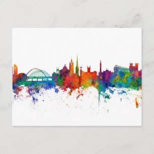 Newcastle England Skyline Postkarte