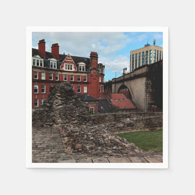 Newcastle-Gebäude Serviette (Vorderseite)