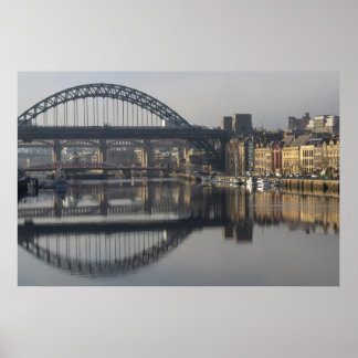 Newcastle Quayside und die Tyne Bridge Poster