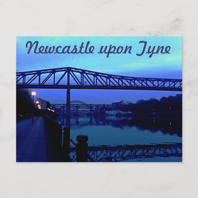 Newcastle upon Tyne Blue Bridges Postcard Postkarte (Vorderseite)