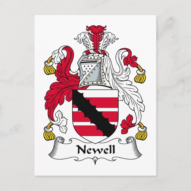 Newell Familienwappen Postkarte (Vorderseite)
