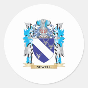 Newell Wappen - Familienwappen Runder Aufkleber