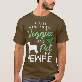 Newfie Funny Vegan Dog Lover Eigentümer Xmas Gebur T-Shirt